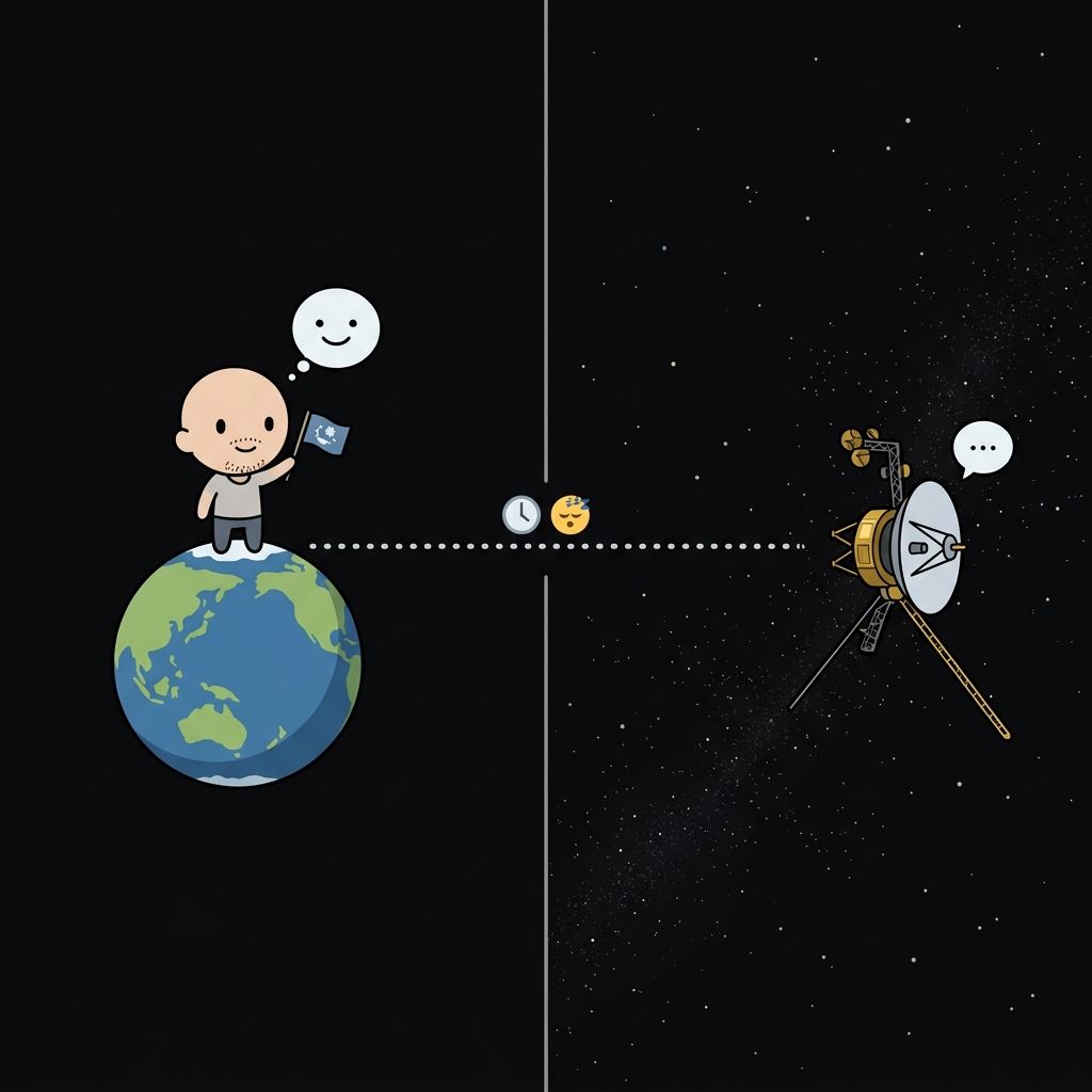 ボイジャーと地球の距離の可愛い図解