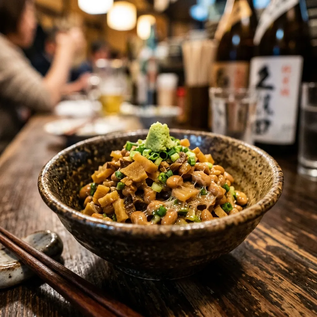 いぶりがっこと納豆の組み合わせ